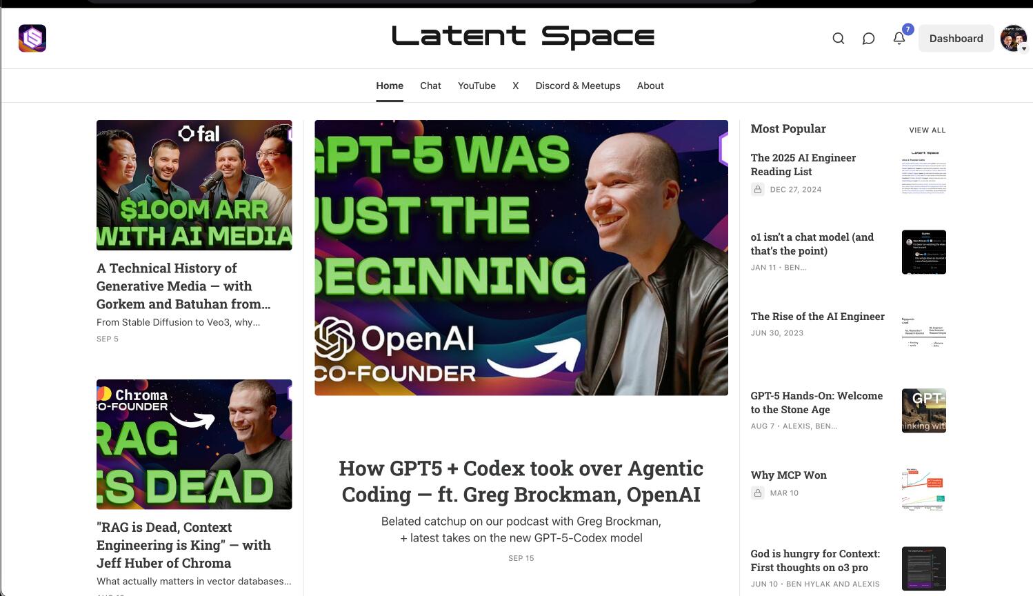 Discovery splash banner for Latent Space (née /dev/invest) Discord server