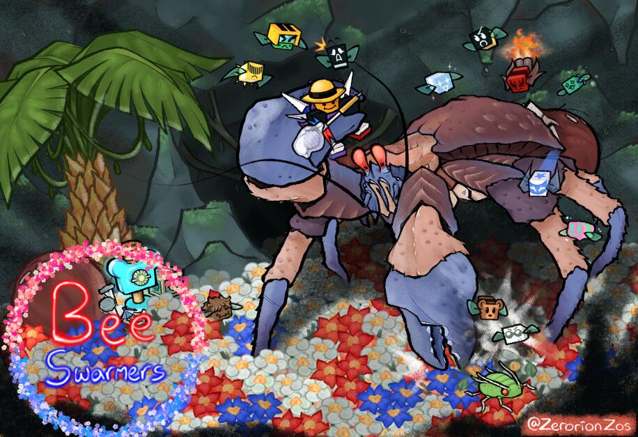 Discovery splash banner for Bee Swarmers Discord server