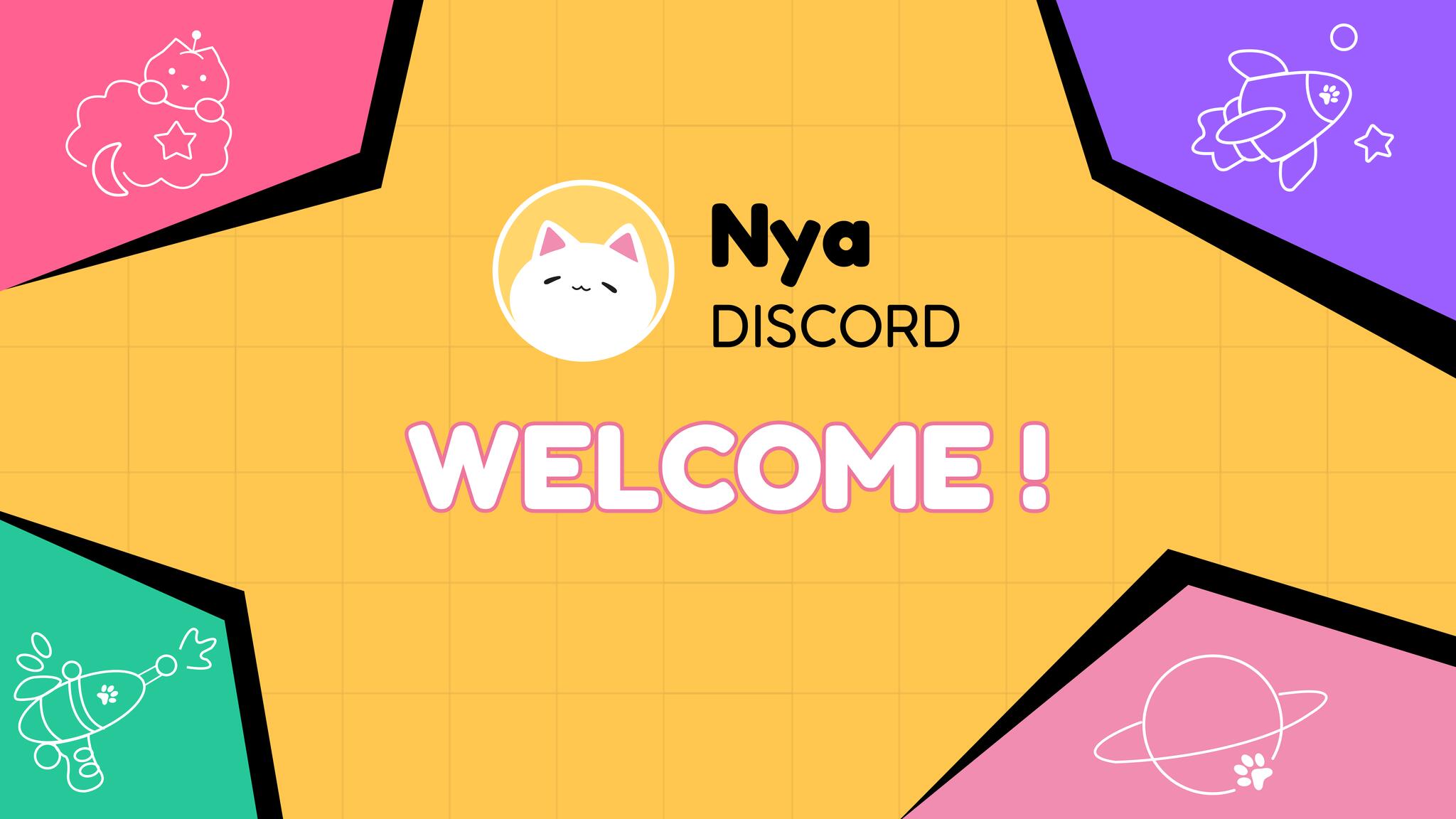 Discovery splash banner for Nya Community Discord server