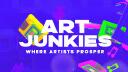 Discovery splash banner for Art Junkies Discord server