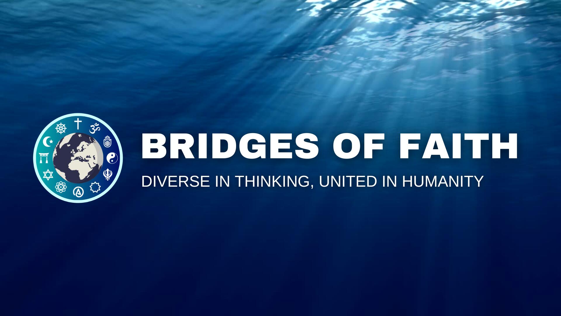Discovery splash banner for Bridges of Faith | Religion • Philosophy • Theology • Politics • Debate • Interfaith Discord server