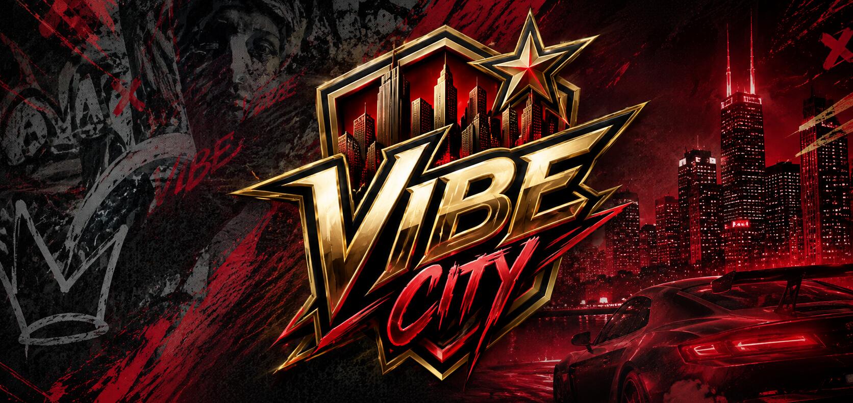 Discovery splash banner for Vibe City RP Discord server