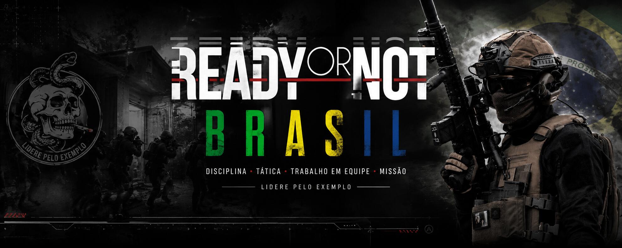 Discovery splash banner for Ready or Not - Brasil Discord server