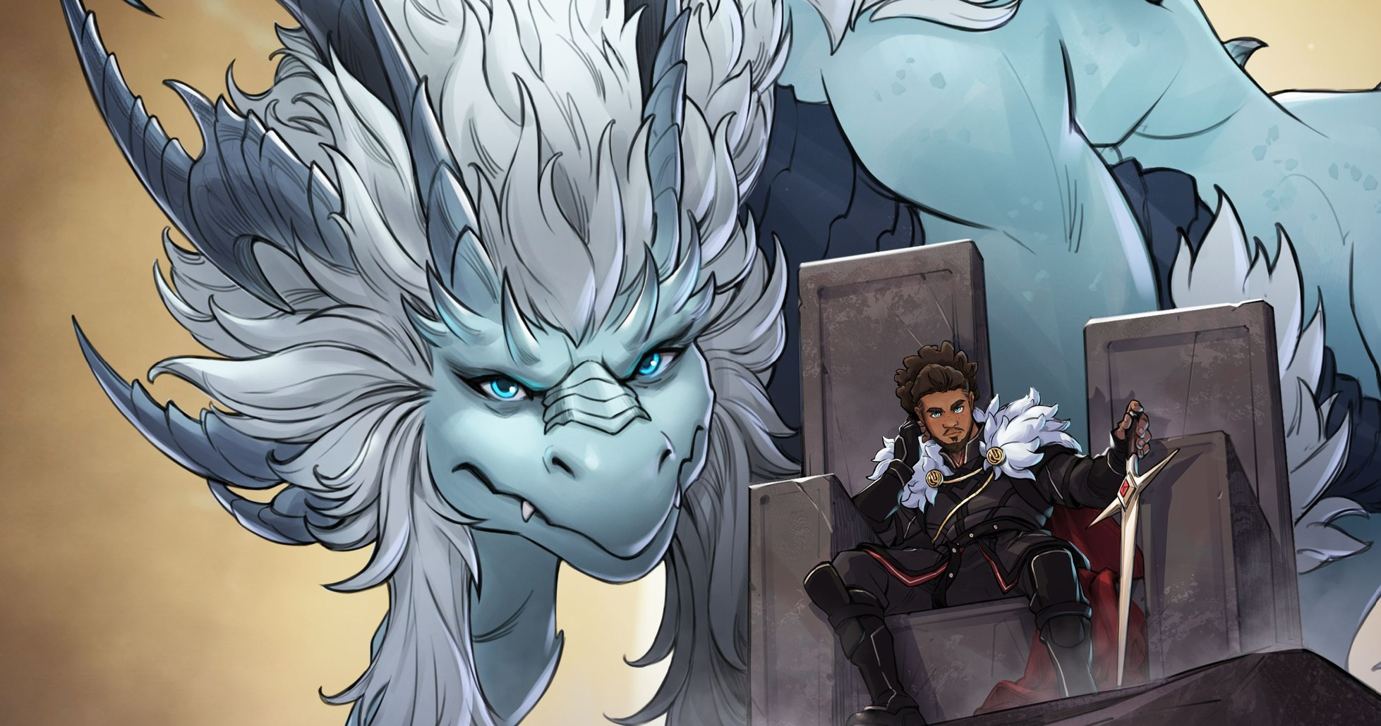 Discovery splash banner for The Dragon Prince Discord server